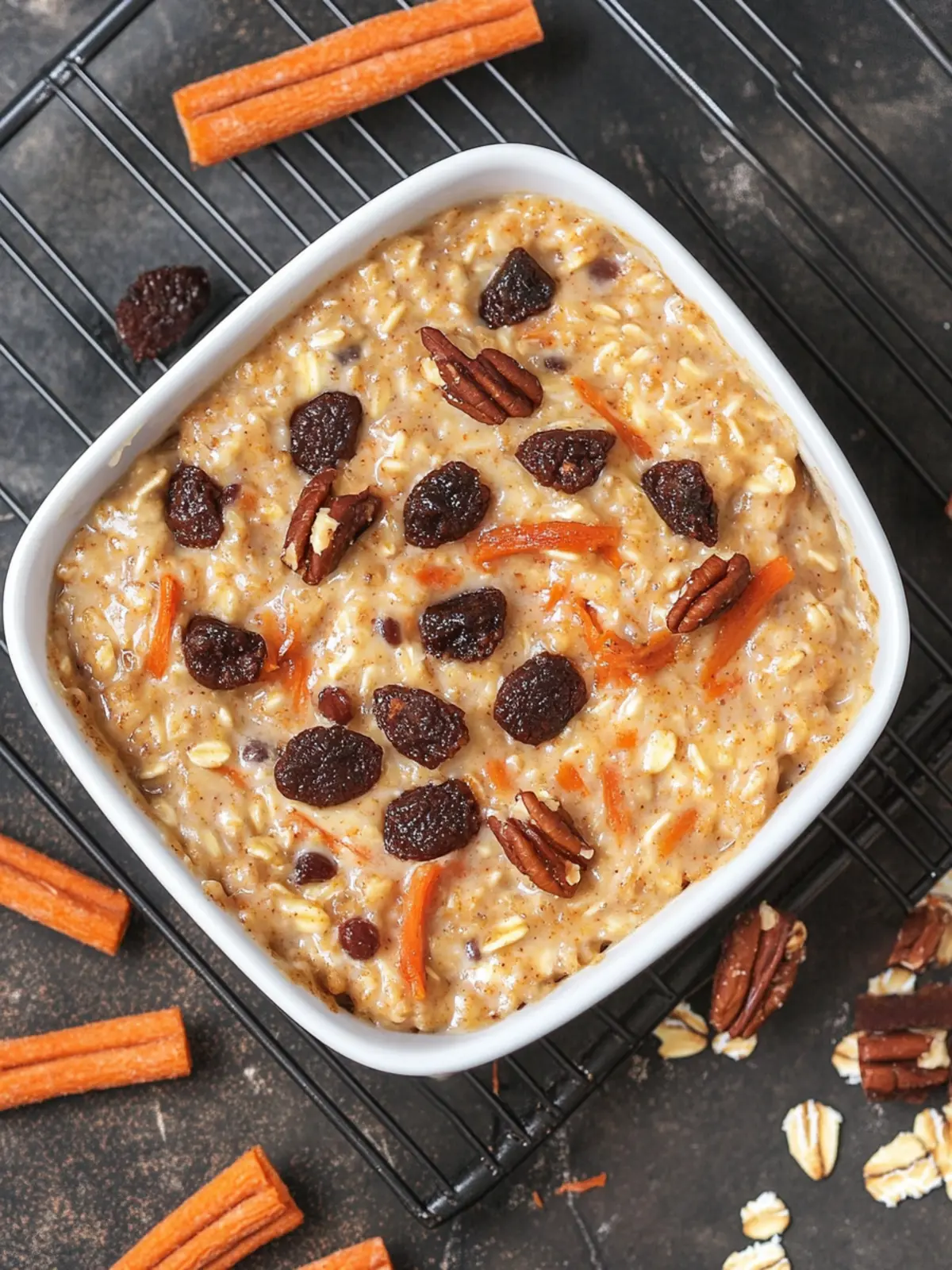 Baked Carrot Cake Protein Oatmeal for a Wholesome Treat 2 Baked Carrot Cake Protein Oatmeal