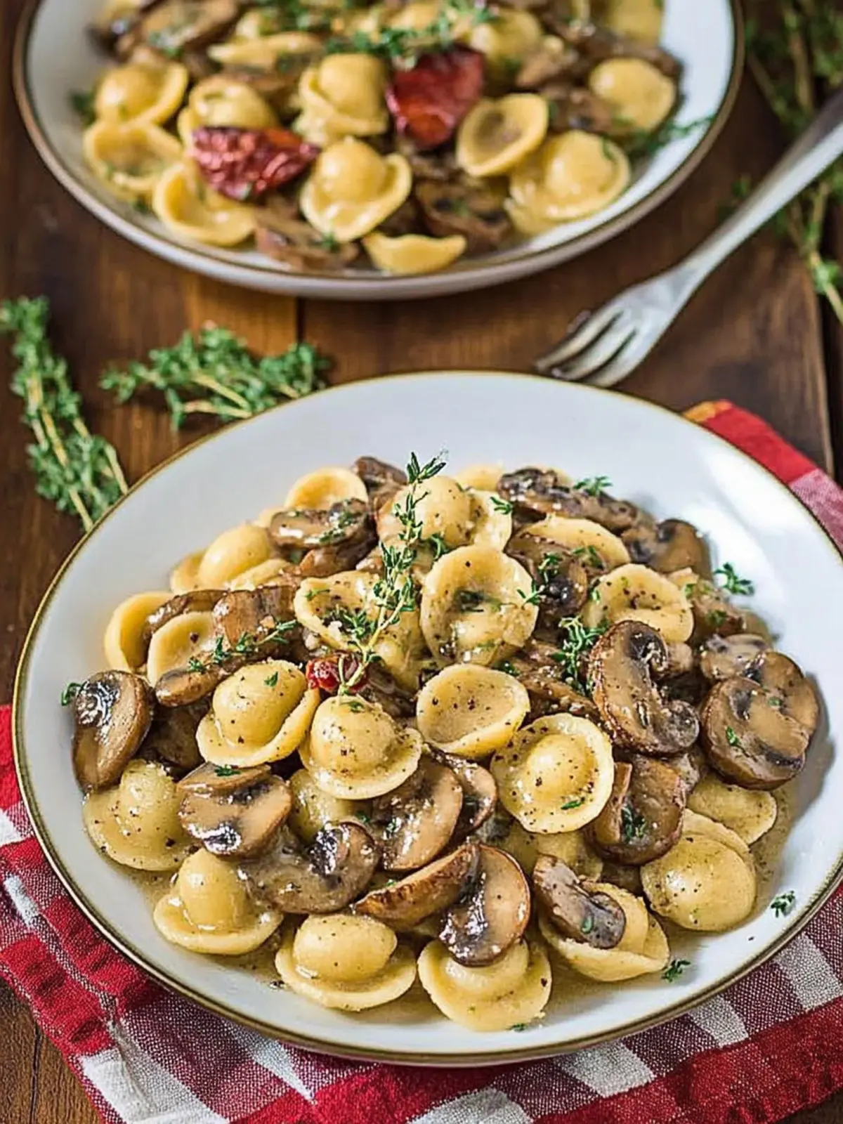 Savory Orecchiette with Mushroom Thyme Sauce You ll Love 4 Orecchiette with Mushroom Thyme Sauce