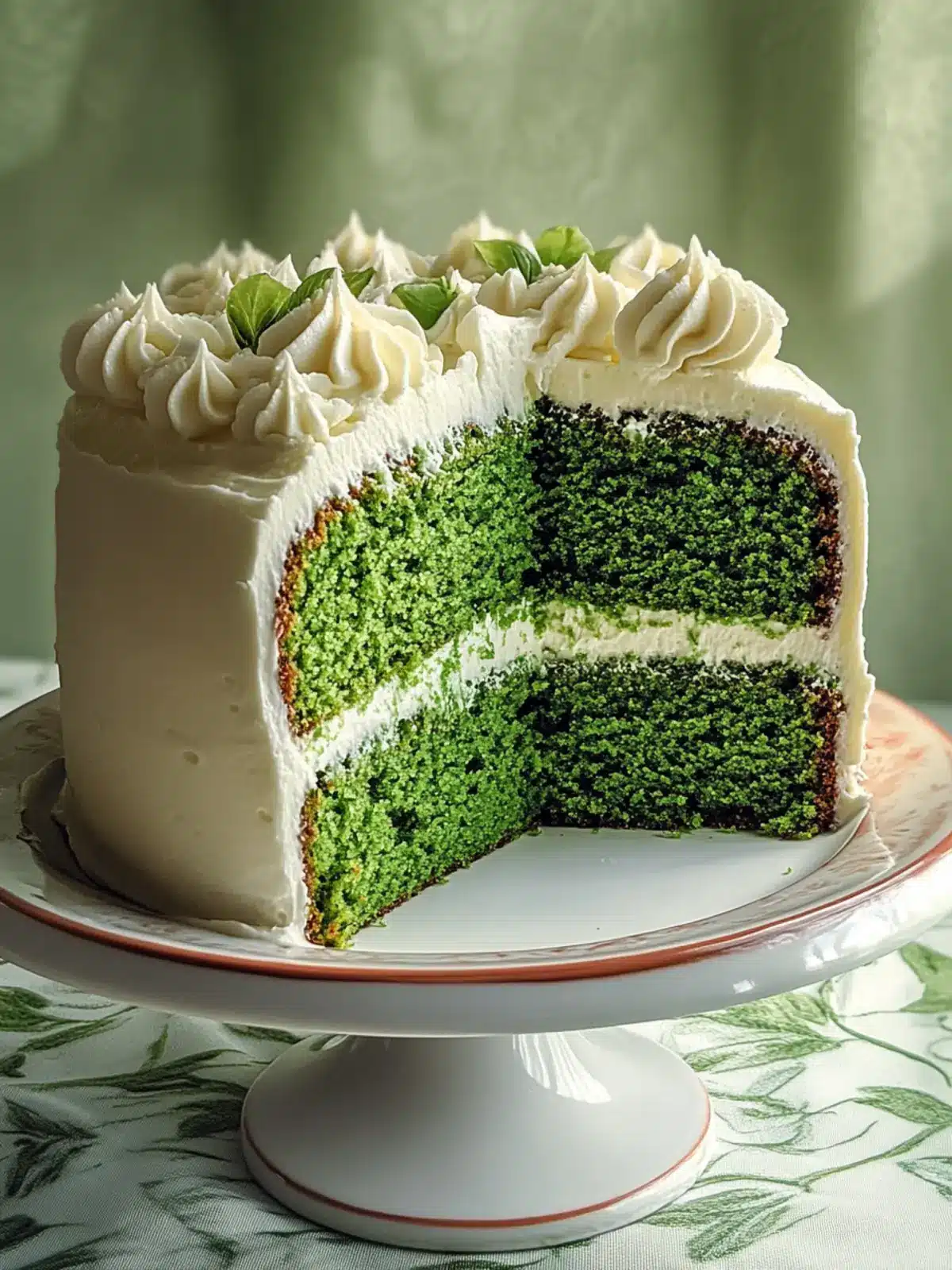 Irresistible Green Velvet Cake with Cream Cheese Frosting Delight 2 Green Velvet Cake with Cream Cheese Frosting