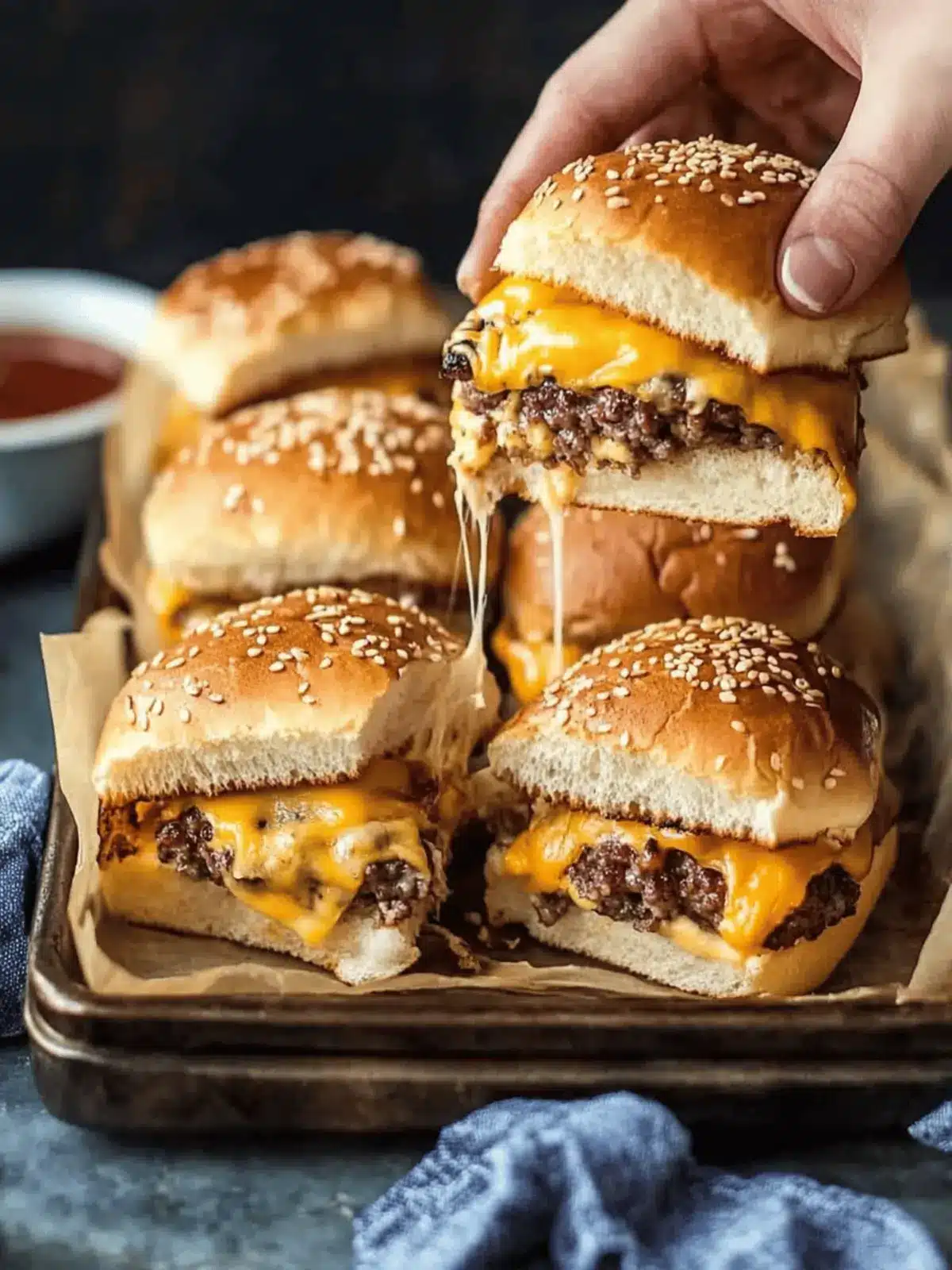 Cheeseburger Sliders: Easy Baked Joy for Your Next Party 4 Cheeseburger Sliders