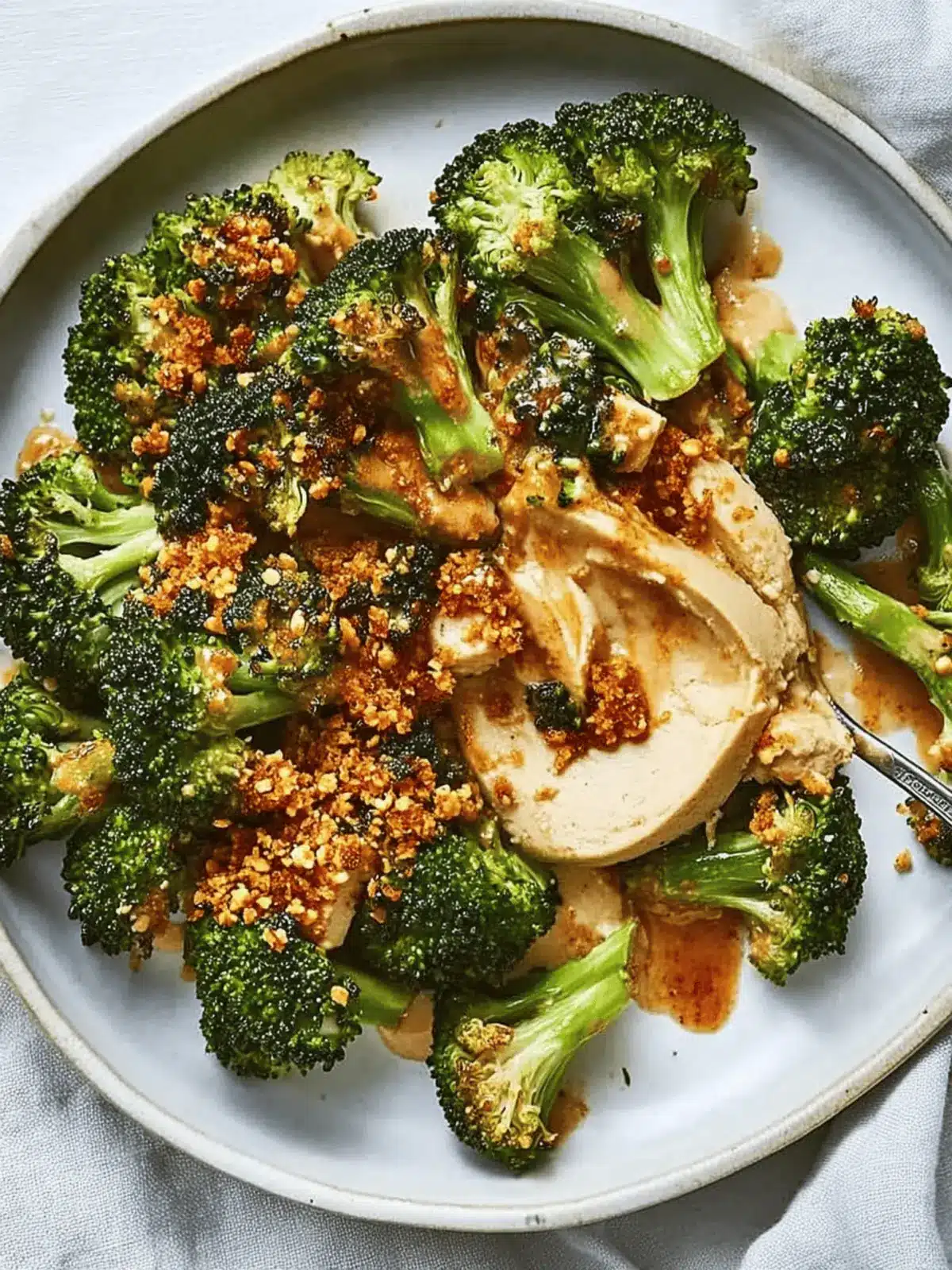 Roasted Broccoli and Whipped Tofu With Chile Crisp Crunch Delight 2 Roasted Broccoli and Whipped Tofu With Chile Crisp Crunch