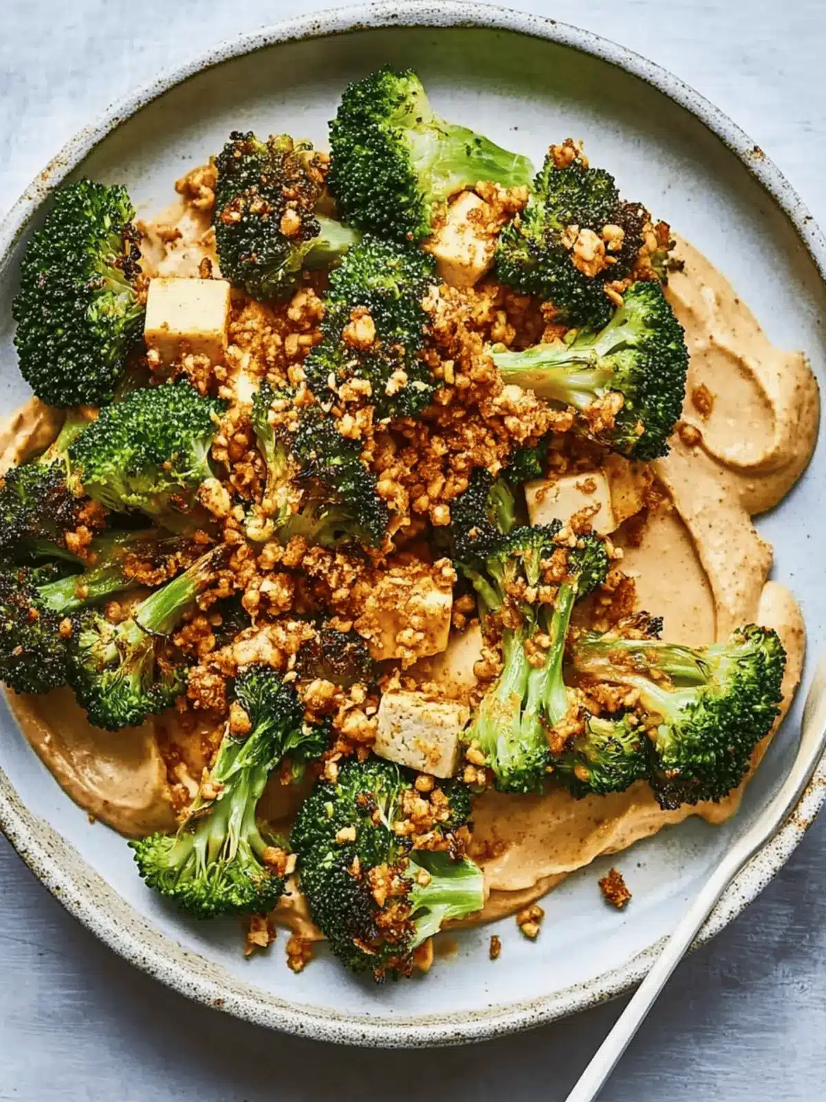 Roasted Broccoli and Whipped Tofu With Chile Crisp Crunch Delight 3 Roasted Broccoli and Whipped Tofu With Chile Crisp Crunch