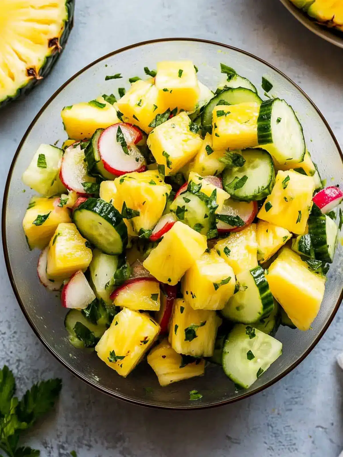 Zesty Pineapple-Cucumber Salad for Refreshing Summer Vibes 2 Pineapple-Cucumber Salad