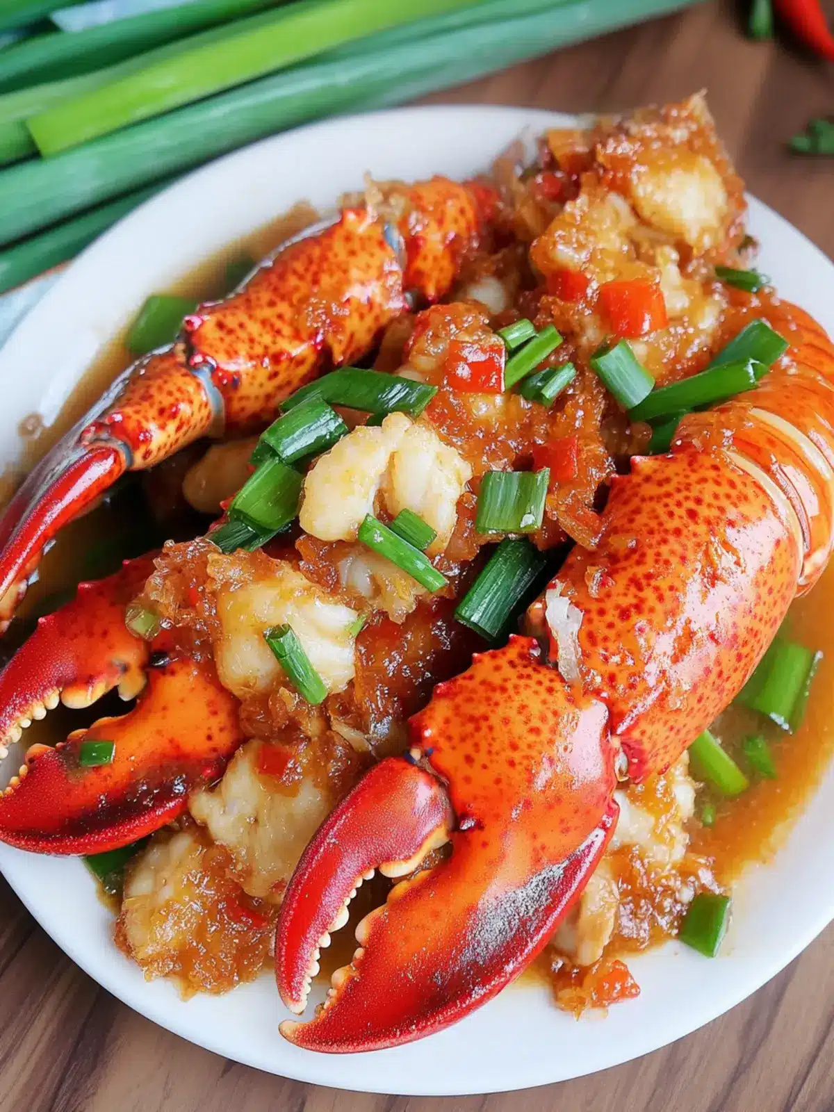 Cantonese Style Ginger Scallion Lobster: A Flavorful Feast 2 Cantonese Style Ginger Scallion Lobster