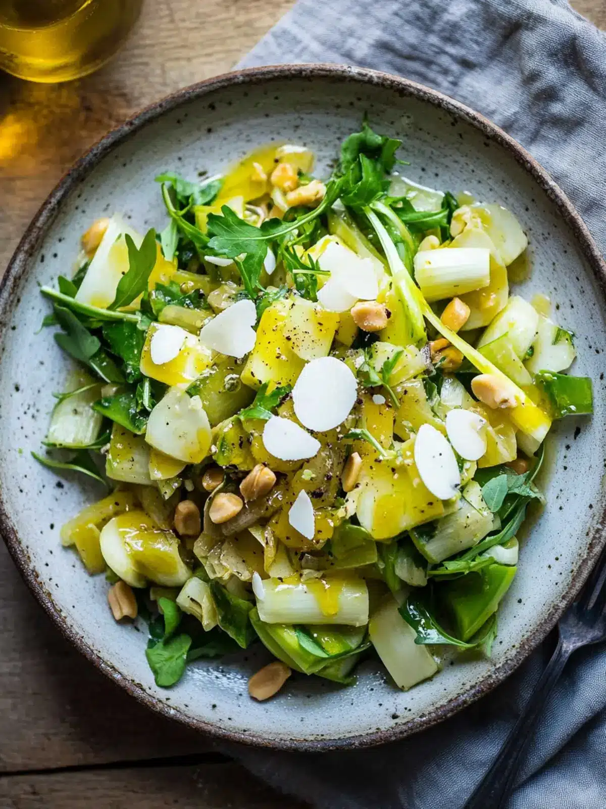 Delicious Leek Salad with Honey Mustard Dressing Bliss 3 Leek Salad with Honey Mustard Dressing