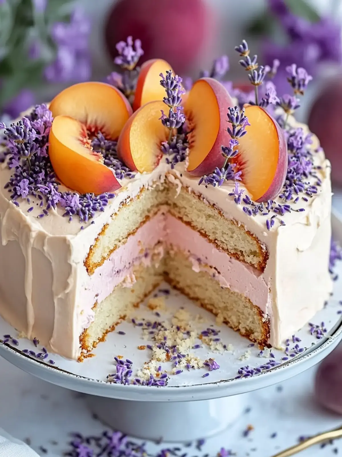 Lavender and Peach Dream Cake: A Flavorful Summer Indulgence 4 Lavender and Peach Dream Cake