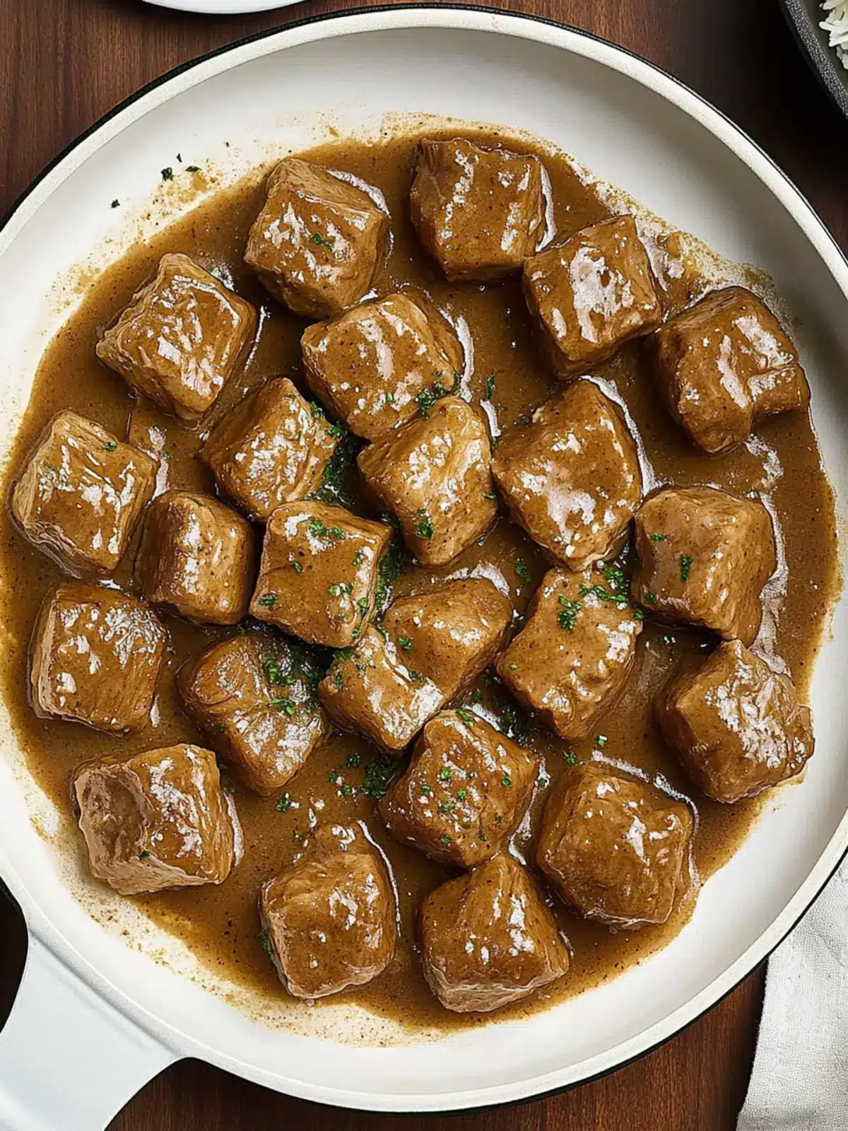 Garlic Pork Bites in Creamy Parmesan Bliss 4 Garlic Pork Bites