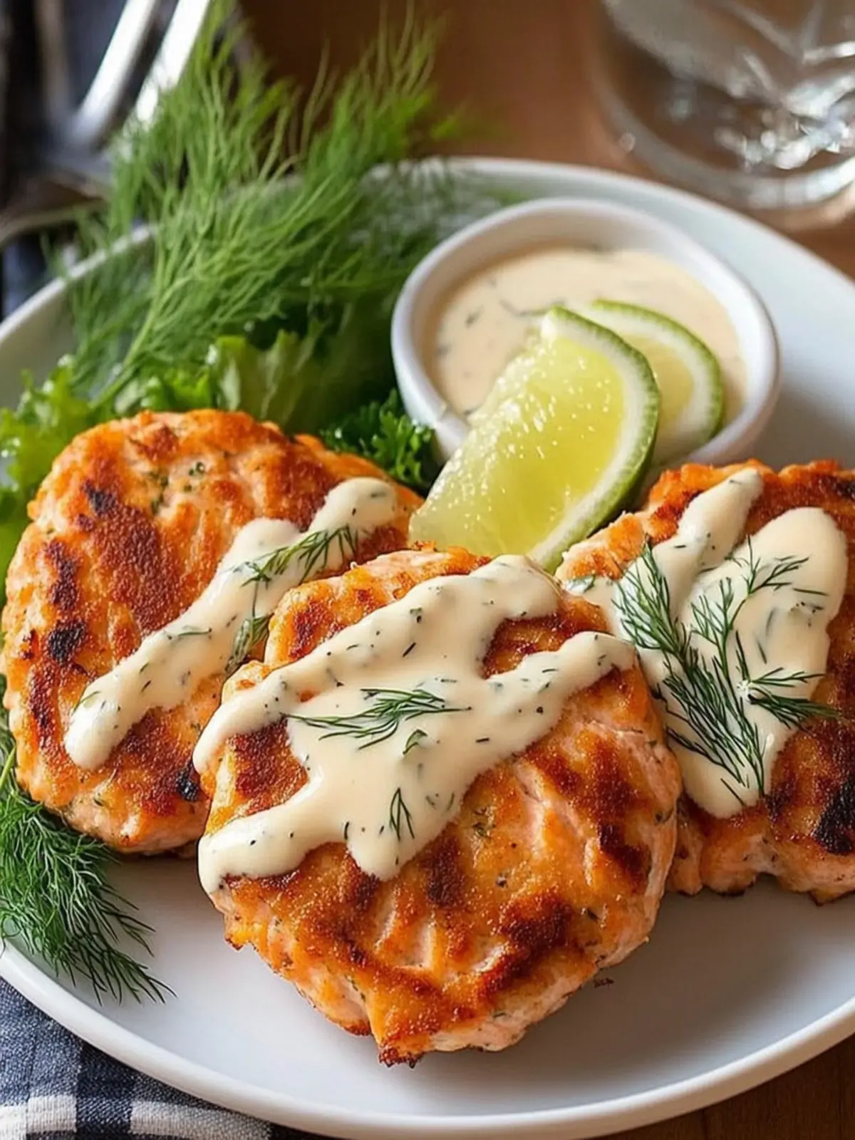 Keto Salmon Patties with Creamy Dill Sauce in 20 Minutes 3 Keto Salmon Patties with Creamy Dill Sauce