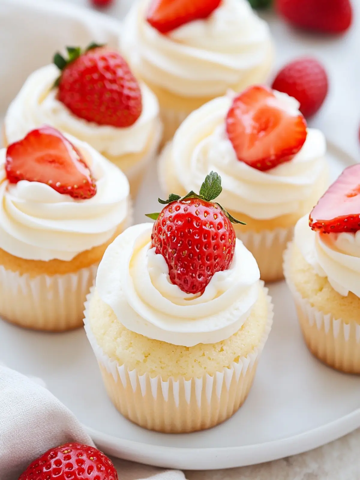 Dreamy Strawberry Vanilla Cupcakes That Steal Hearts! 4 Strawberry Vanilla Cupcakes