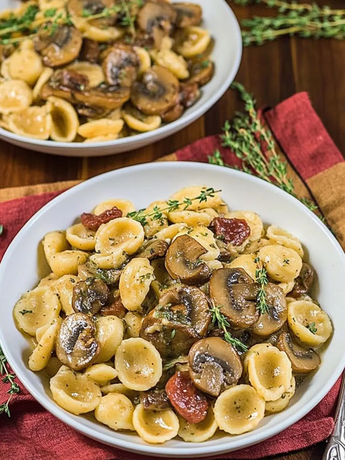 Savory Orecchiette with Mushroom Thyme Sauce You ll Love 2 Orecchiette with Mushroom Thyme Sauce