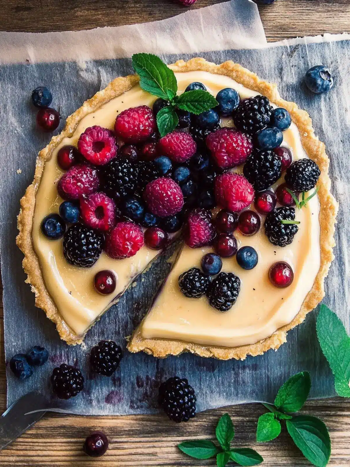 No Bake Mixed Berry Custard Tart That Will Wow Everyone 4 No Bake Mixed Berry Custard Tart