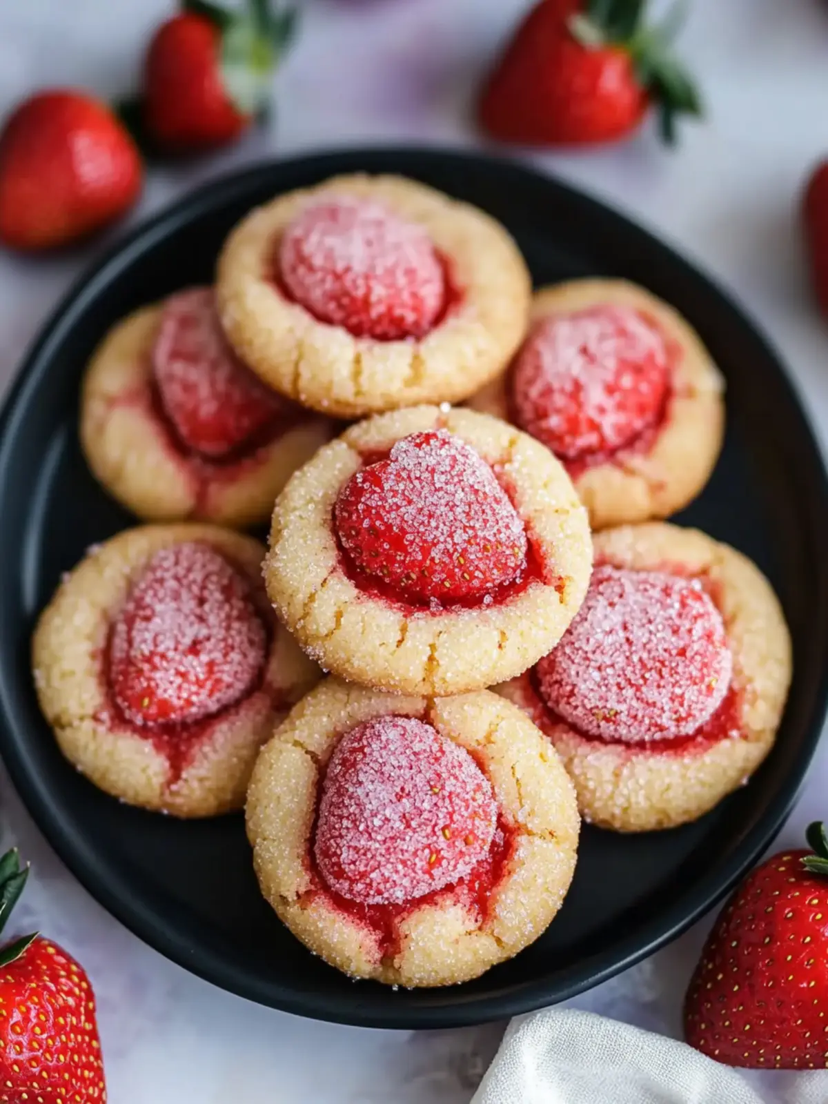 Chewy Strawberry Sugar Cookies with Sparkling Strawberry Sugar Magic 2 Chewy Strawberry Sugar Cookies with Sparkling Strawberry Sugar