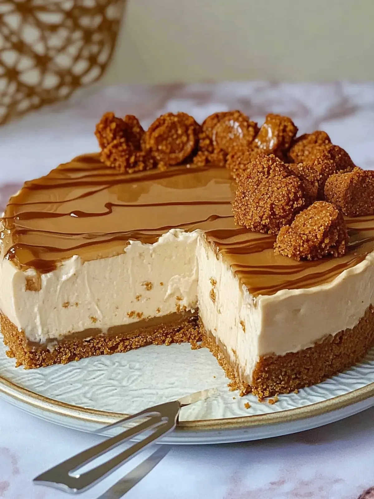 Indulge in Creamy Biscoff Cheesecake No-Bake Delight 4 Biscoff Cheesecake