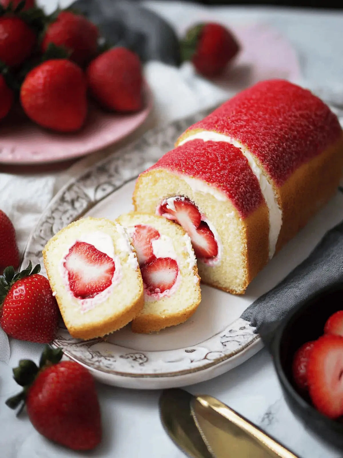 Fresh Strawberry and Cream Japanese Cake Roll You ll Adore 2 Fresh Strawberry and Cream Japanese Cake Roll