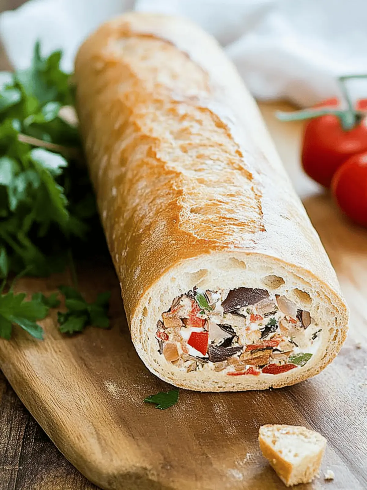 Mouthwatering Stuffed Baguette: A Flavorful Homemade Delight 4 Stuffed Baguette