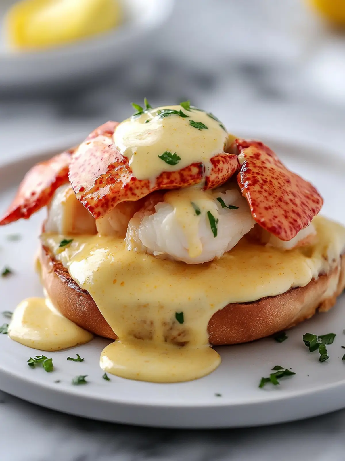 Indulge in Bay Lobster Eggs Benedict with Cajun Hollandaise Recipe 2 Bay Lobster Eggs Benedict with Cajun Hollandaise Recipe