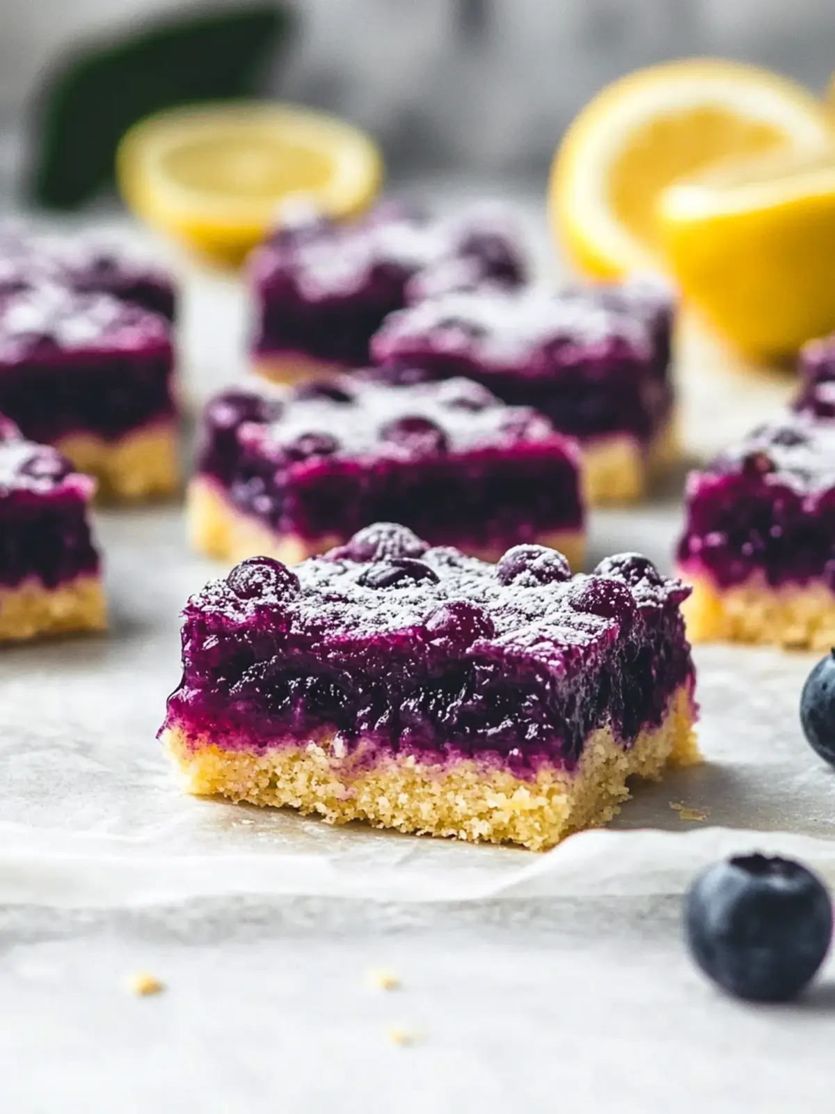 Delicious Blueberry Lemon Curd Bars with Shortbread Crust 4 Blueberry Lemon Curd Bars