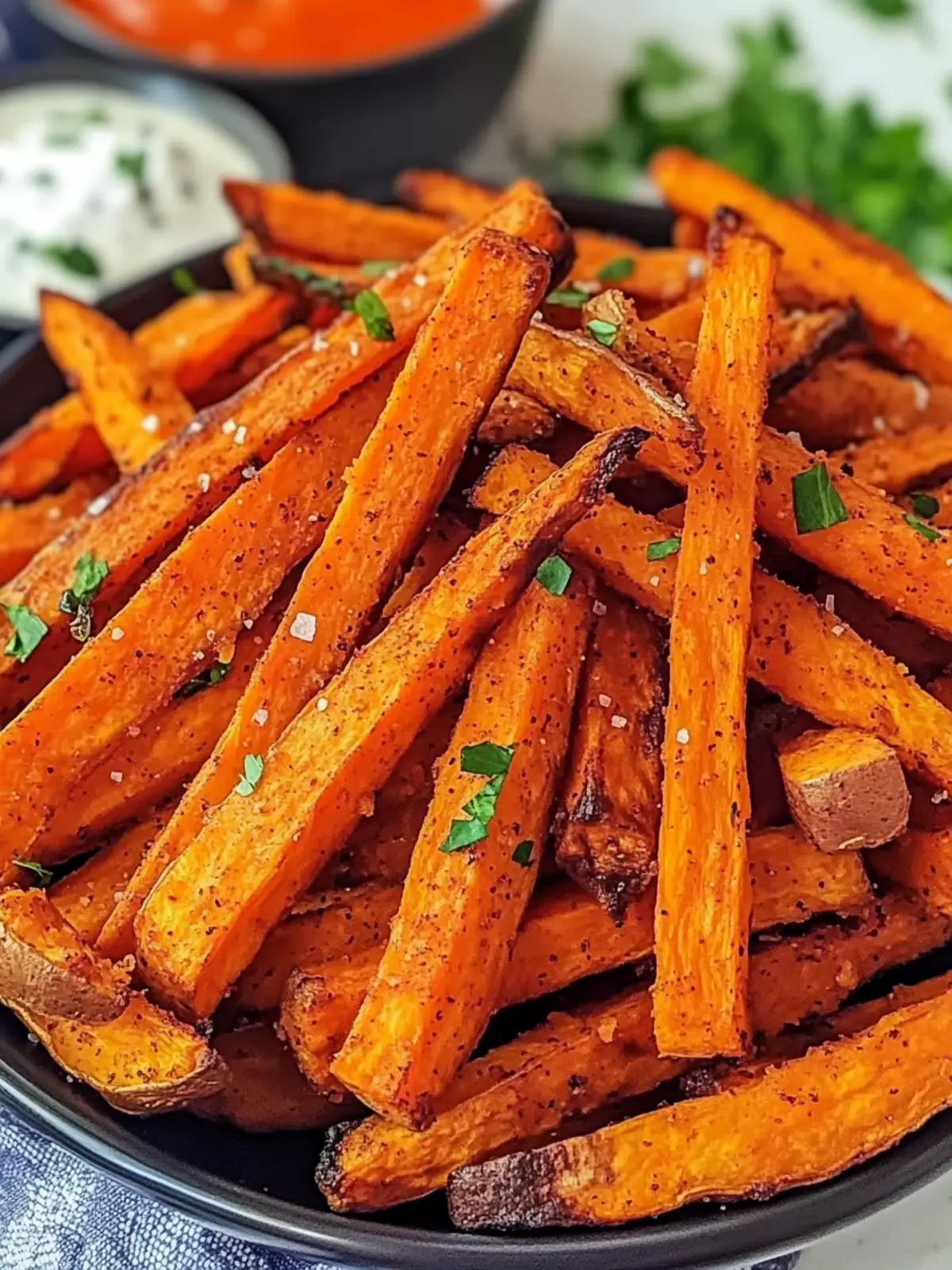 Crispy Air Fryer Sweet Potato Fries Cooked to Perfection 3 Air Fryer Sweet Potato Fries