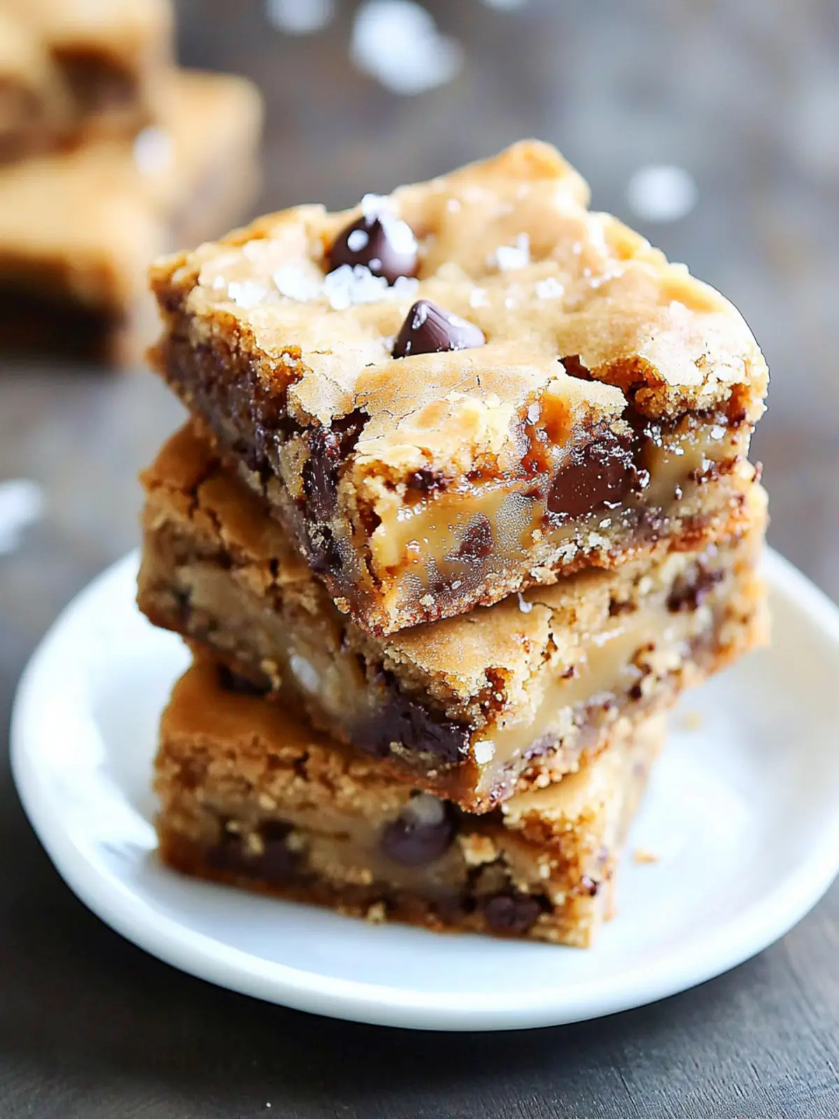 Gooey Salted Caramel Chocolate Chip Cookie Bars You ll Crave 4 Gooey Salted Caramel Chocolate Chip Cookie Bars