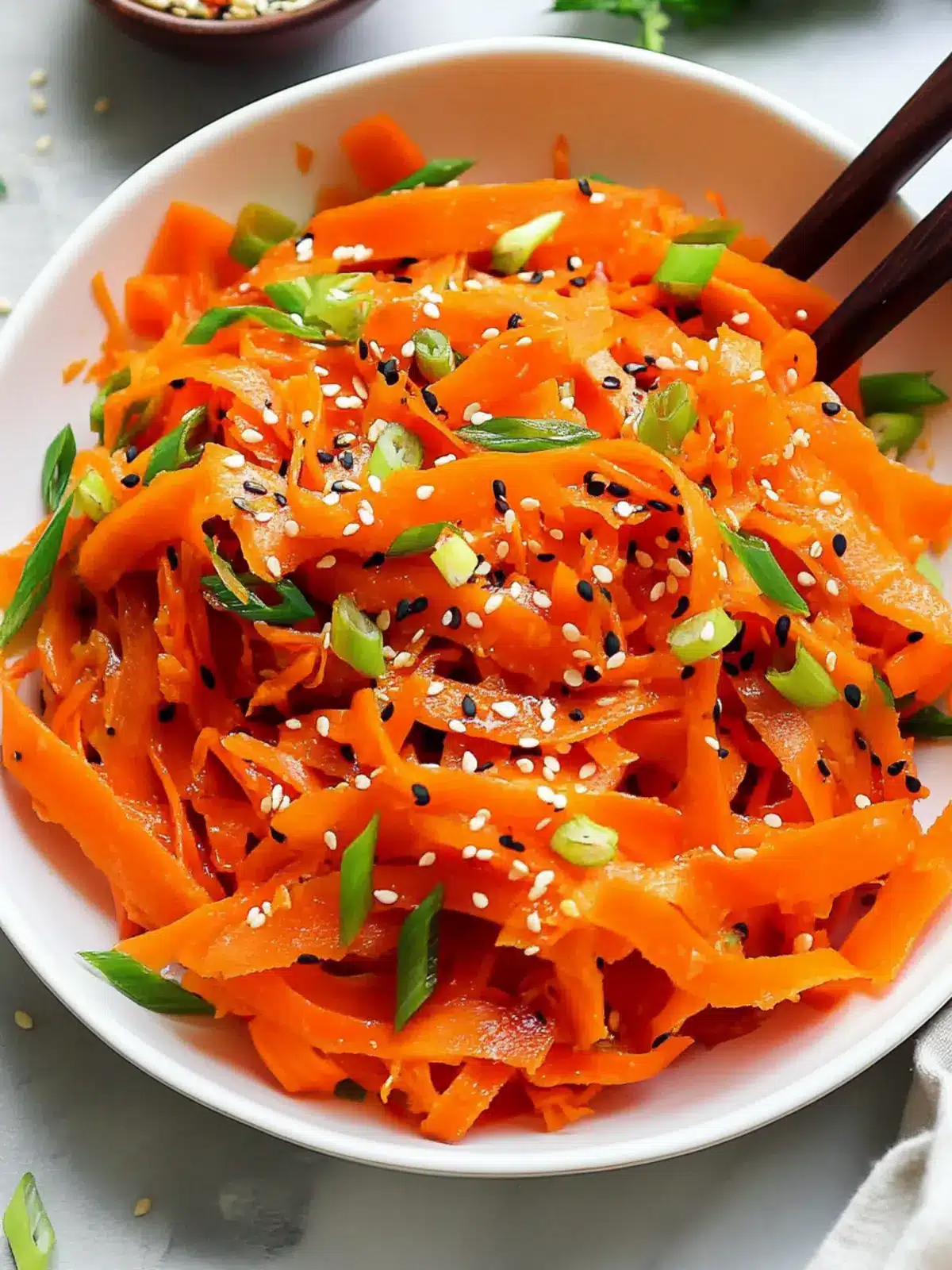 Zesty Asian Shredded Carrot Salad Ready in 10 Minutes! 2 Asian Shredded Carrot Salad