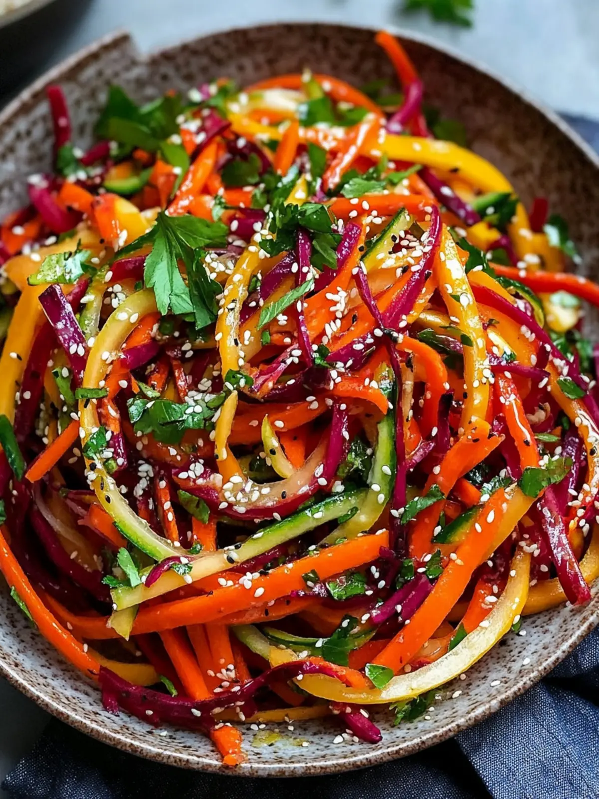 Zesty Shaved Rainbow Carrot Sesame Salad You ll Love 3 Shaved Rainbow Carrot Sesame Salad