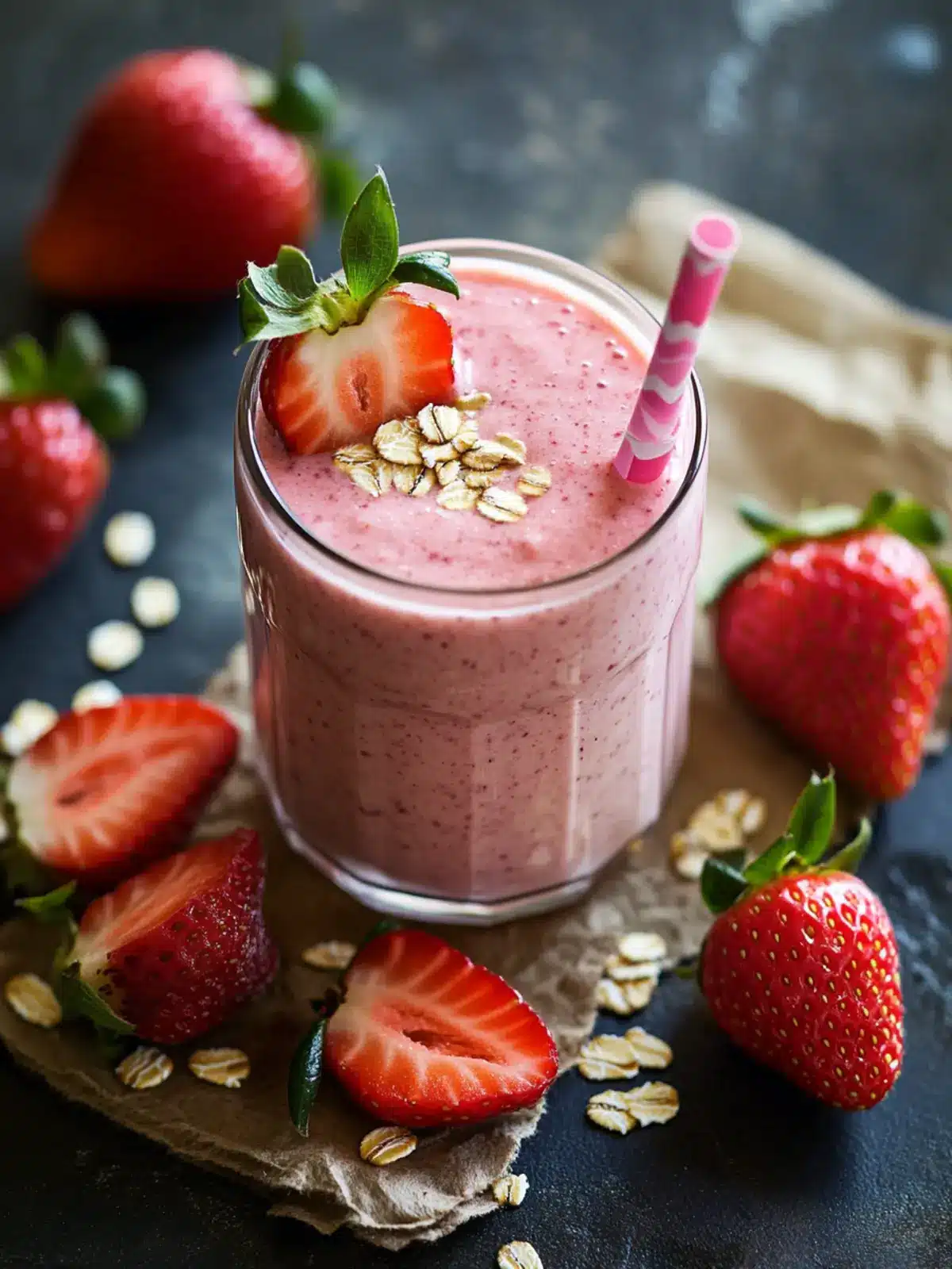 Whip Up a Creamy Strawberry Oat Smoothie in Minutes 3 Strawberry Oat Smoothie