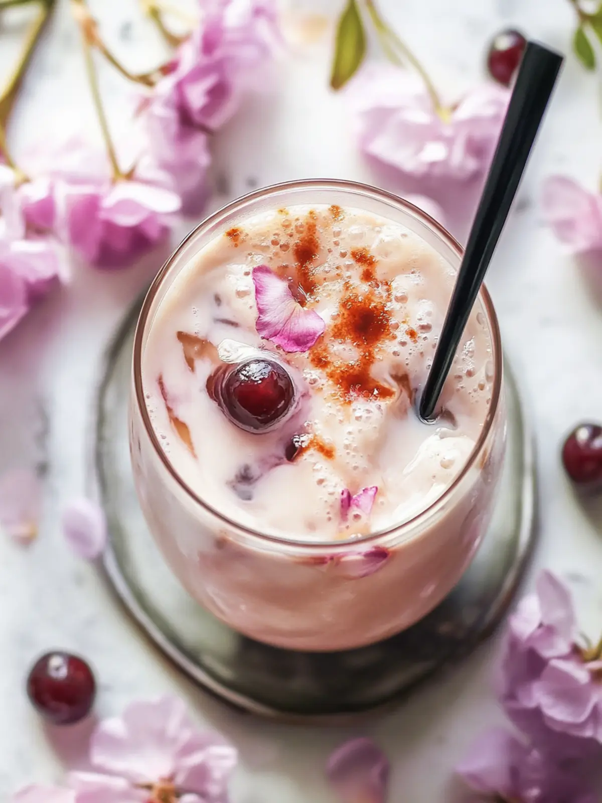 Dreamy Vegan Cherry Rose Vanilla Iced Latte to Savor Today 4 Dreamy Vegan Cherry Rose Vanilla Iced Latte