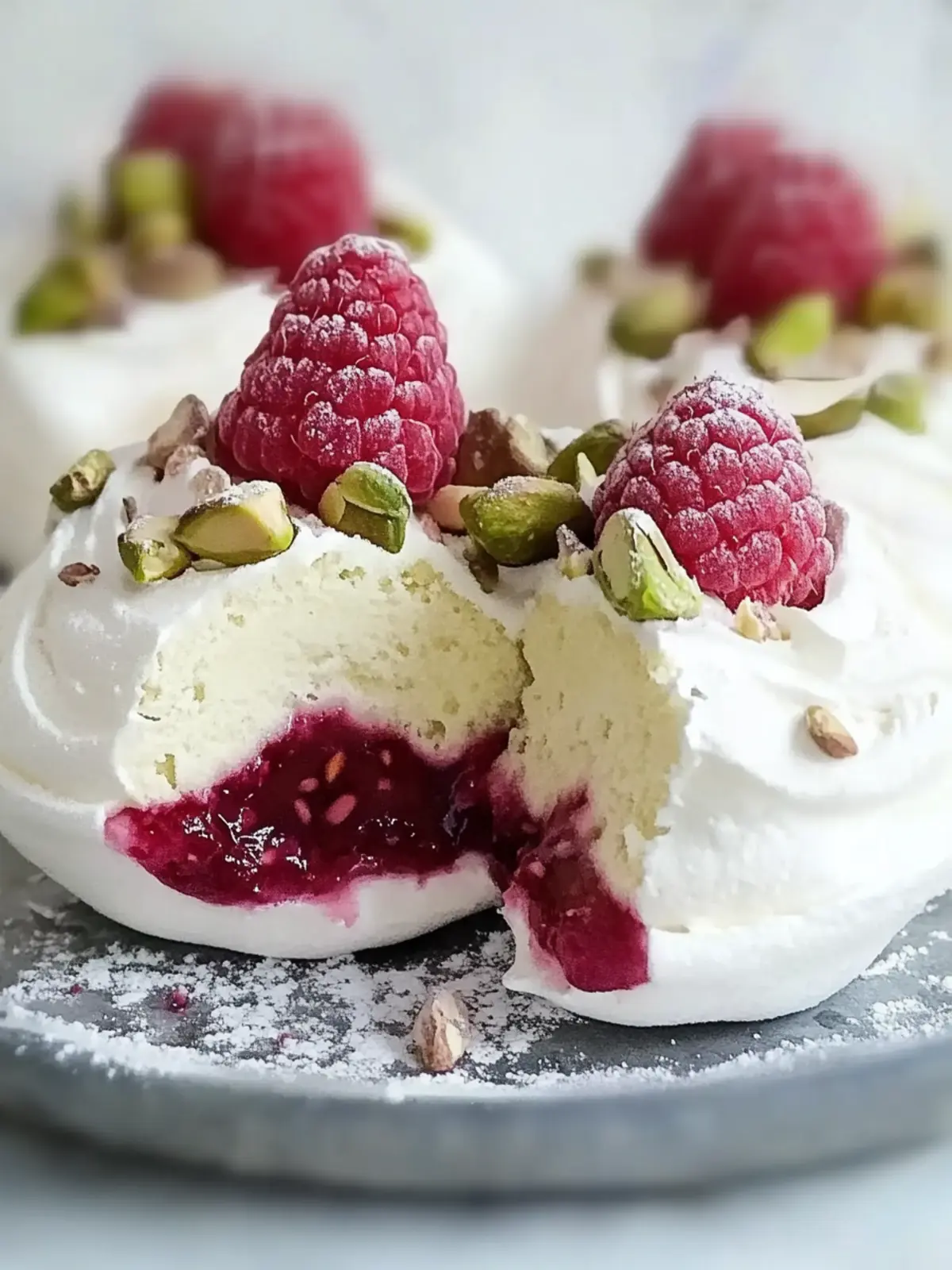Pistachio & Raspberry Meringue Nests for Effortless Elegance 3 Pistachio & Raspberry Meringue Nests