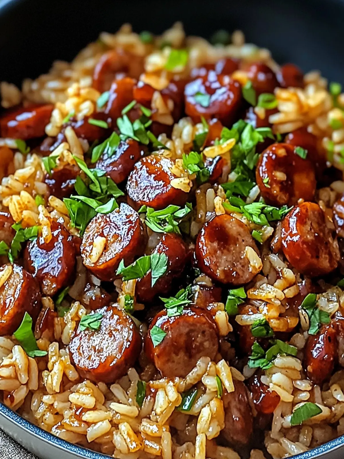 One-Pan Sweet and Tangy BBQ Sausage Rice for Busy Nights 4 One-Pan Sweet and Tangy BBQ Sausage Rice