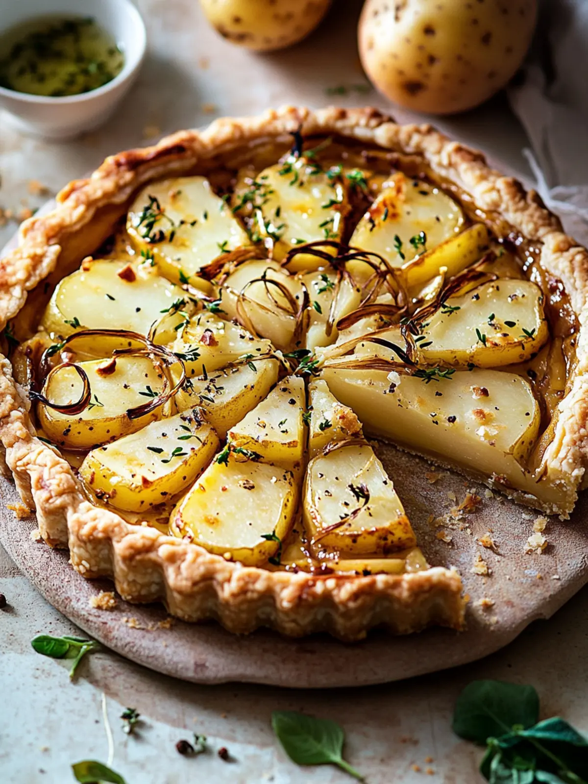 Delicious New Potato, Shallot & Manouri Tart You ll Love 3 New potato, shallot & manouri tart