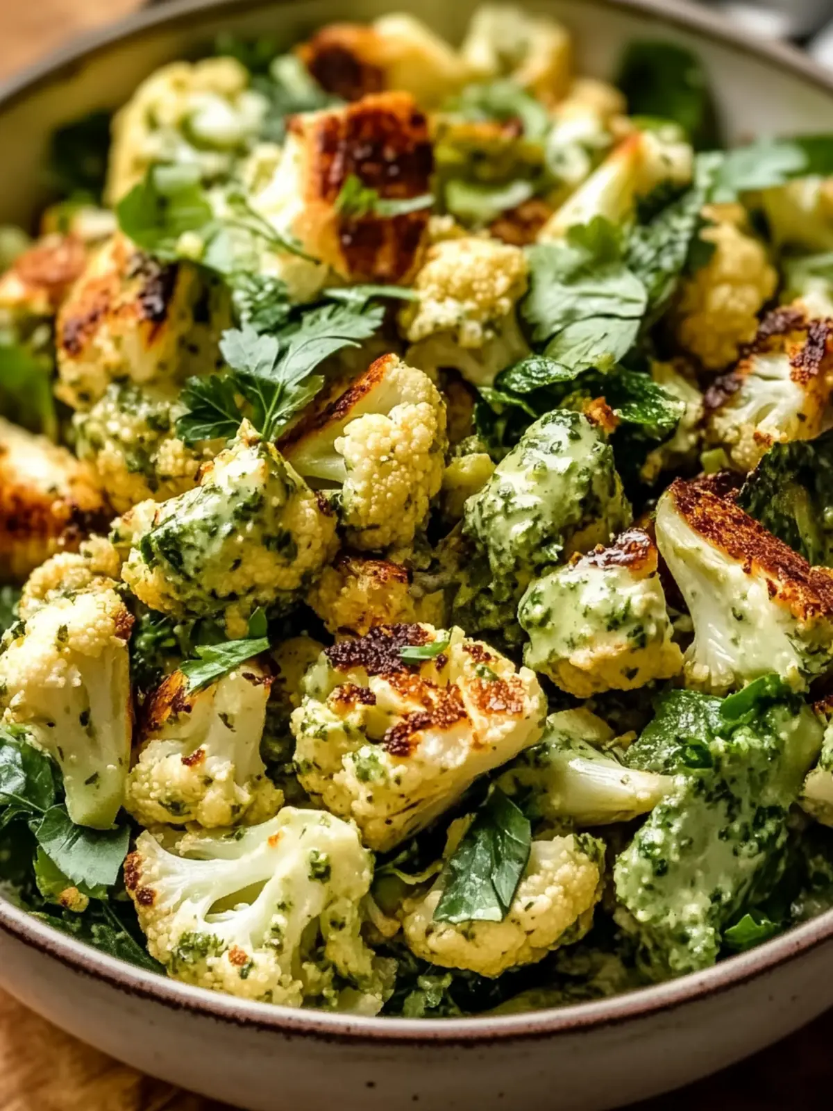 Roasted Cauliflower Green Goddess Salad You ll Crave Daily 2 Roasted Cauliflower Green Goddess Salad