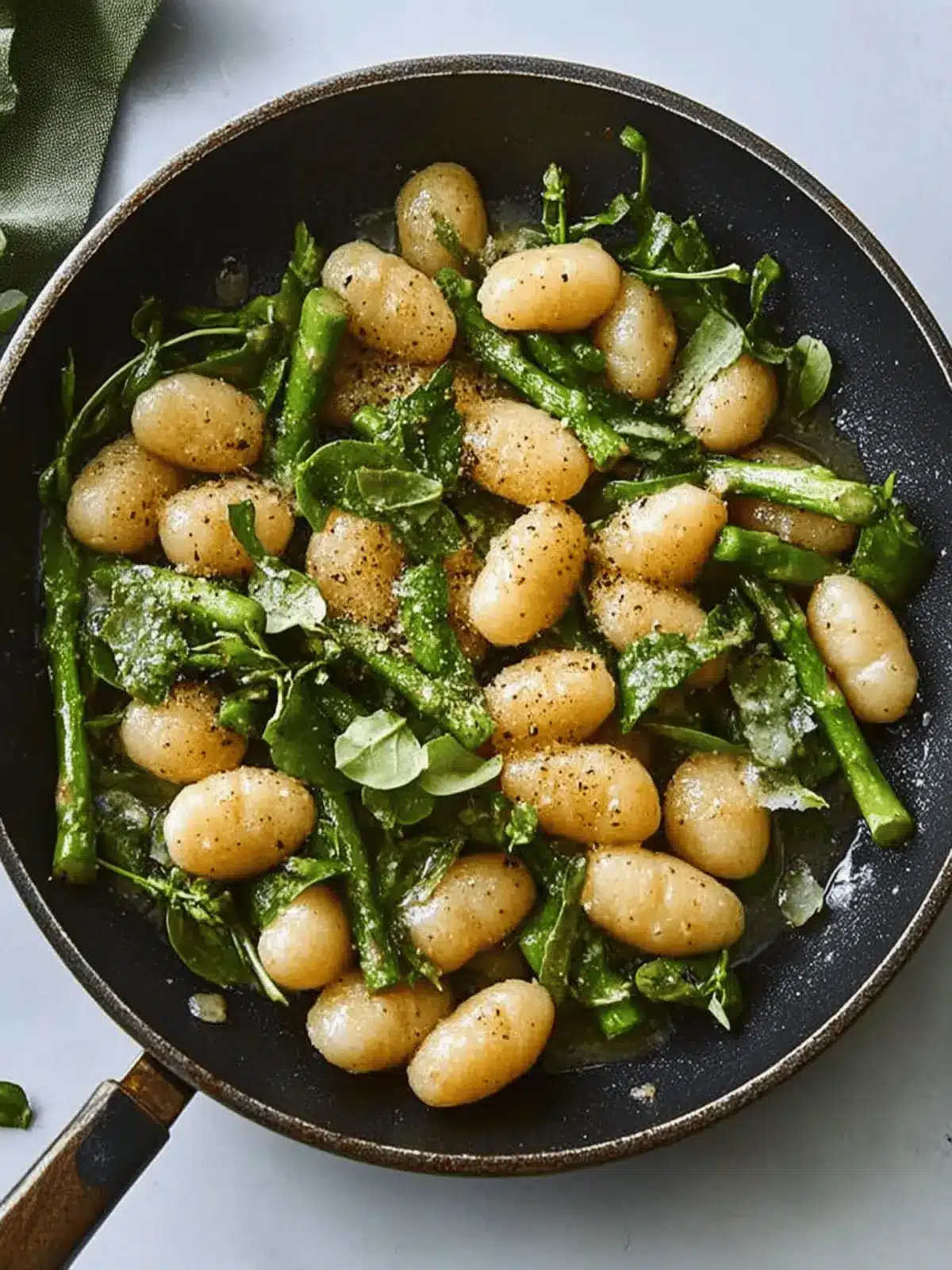 Skillet Gnocchi with Miso Butter and Asparagus Bliss 2 Skillet Gnocchi With Miso Butter and Asparagus