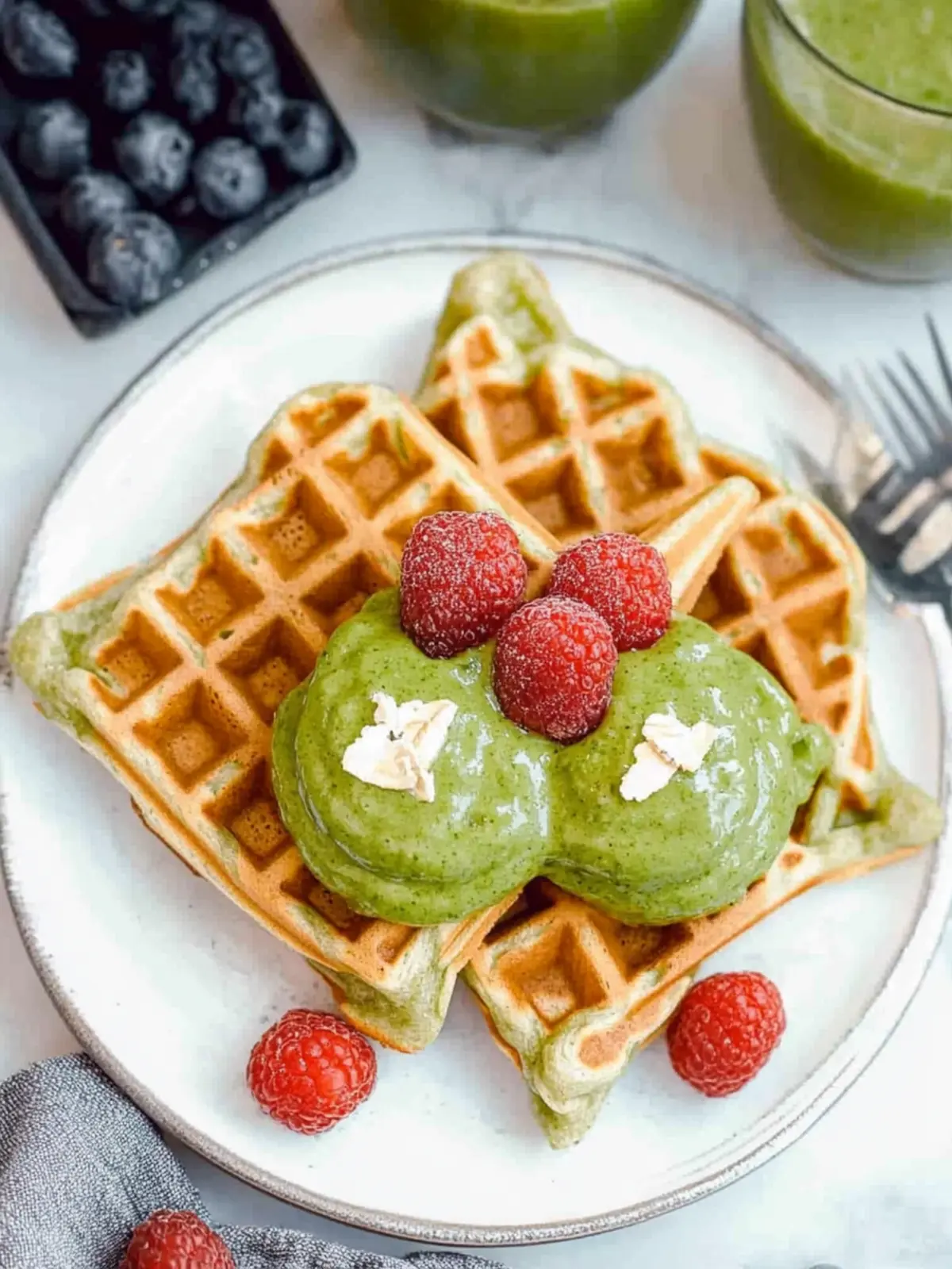 Delicious Oatmeal Green Smoothie Waffles for a Healthy Kick 3 Oatmeal Green Smoothie Waffles