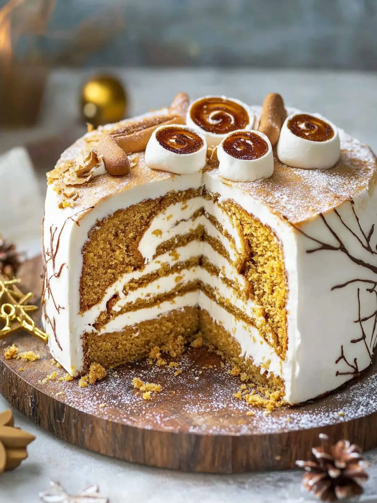 Gingerbread Bûche de Noël: A Cozy Holiday Showstopper 2 Gingerbread Bûche de Noël
