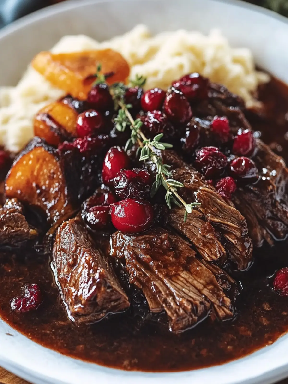 Low-Braised Balsamic Cranberry Beef for Cozy Nights 2 Low-Braised Balsamic Cranberry Beef