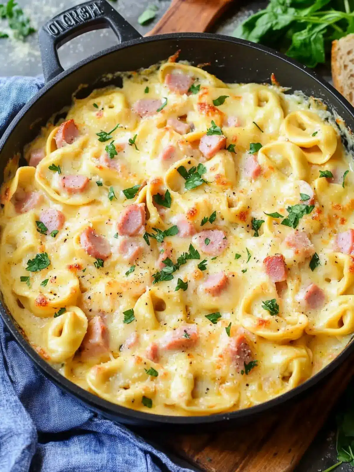 One Pan Ham & Cheese Tortellini: Quick Comfort Food Magic 4 One Pan Ham & Cheese Tortellini