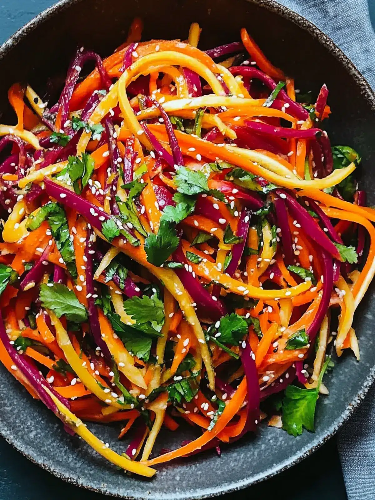 Zesty Shaved Rainbow Carrot Sesame Salad You ll Love 2 Shaved Rainbow Carrot Sesame Salad
