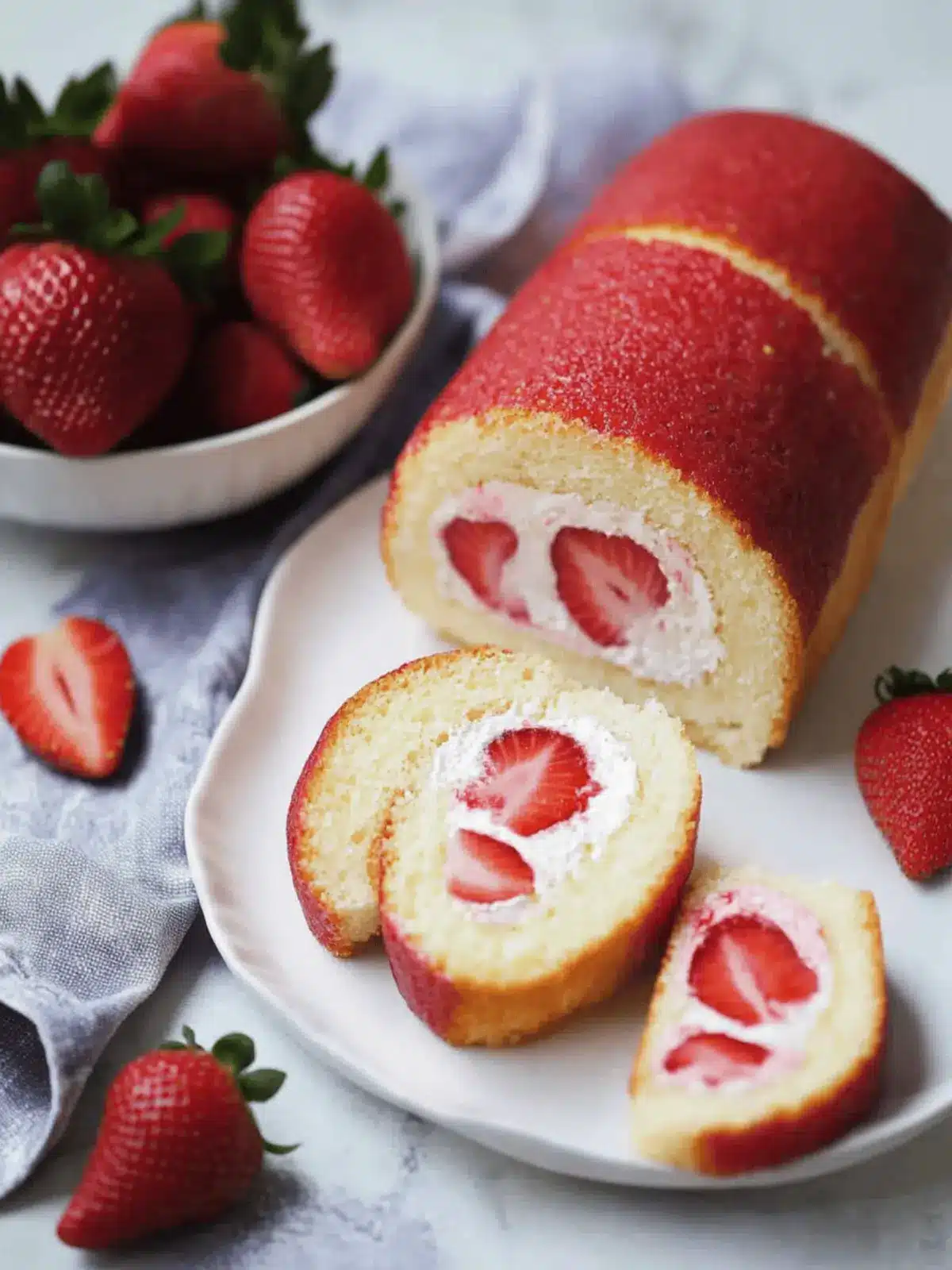 Fresh Strawberry and Cream Japanese Cake Roll You ll Adore 3 Fresh Strawberry and Cream Japanese Cake Roll