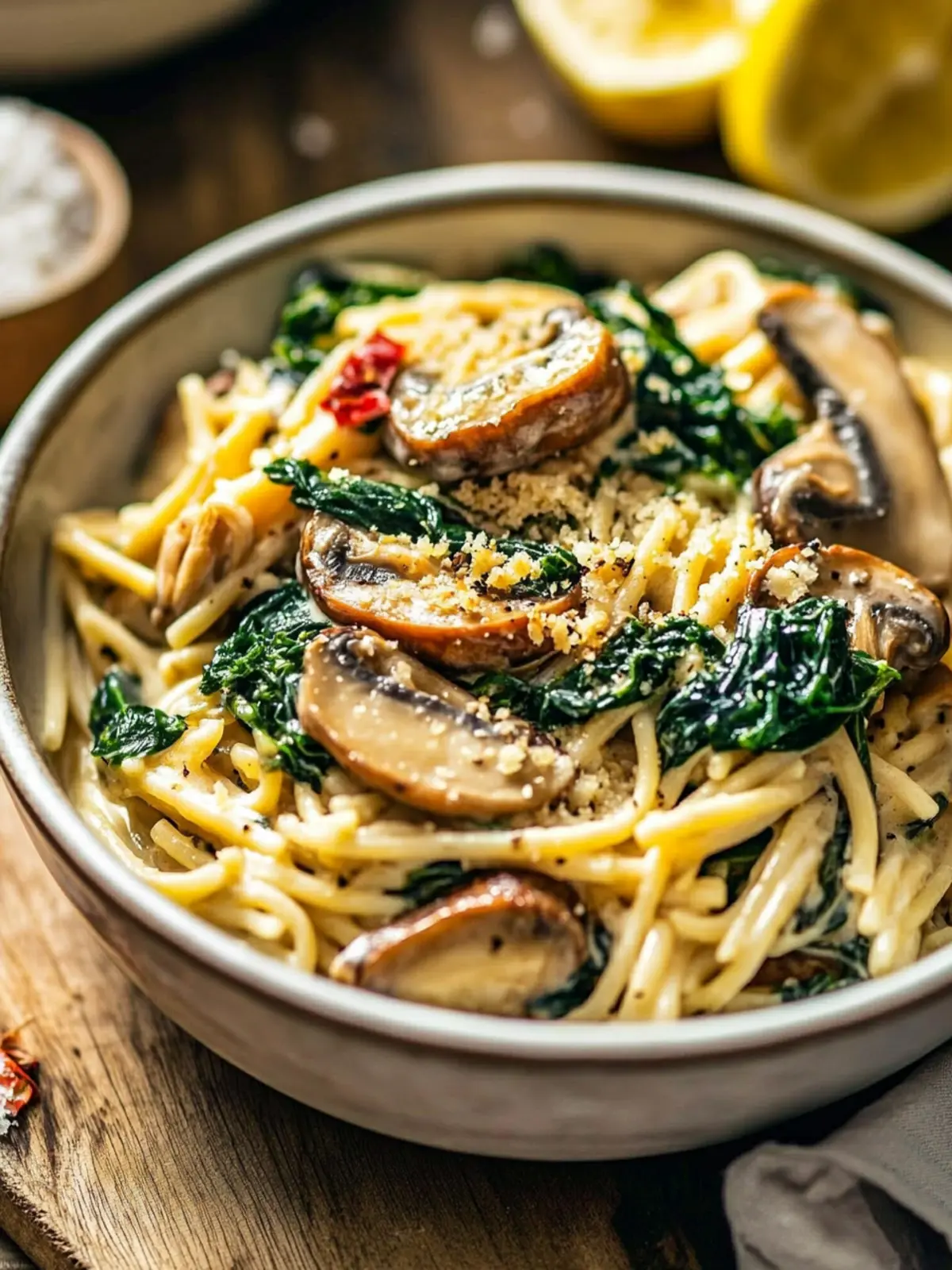 Creamy King Oyster Mushroom Pasta in 15 Minutes Flat 3 Creamy King Oyster Mushroom Pasta