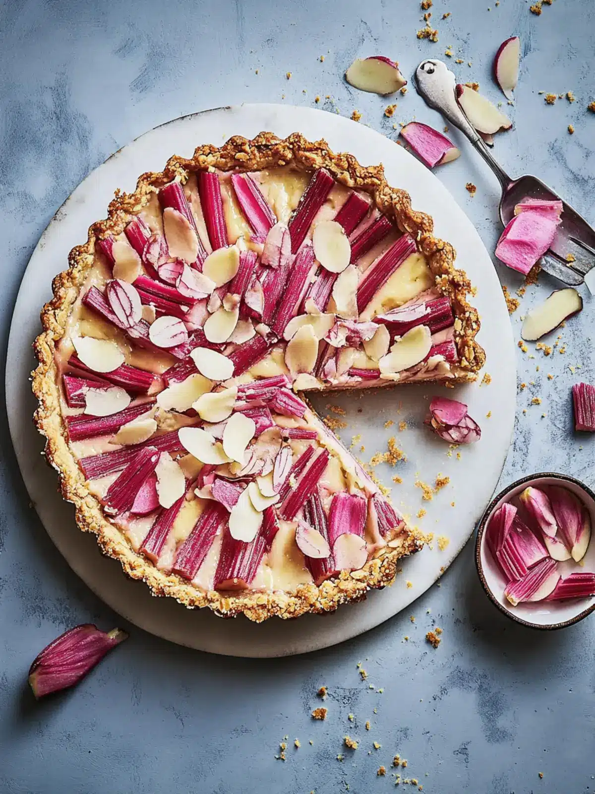 Delicious Rhubarb and Vanilla Bakewell Tart You Can t Resist 2 Rhubarb and vanilla Bakewell tart