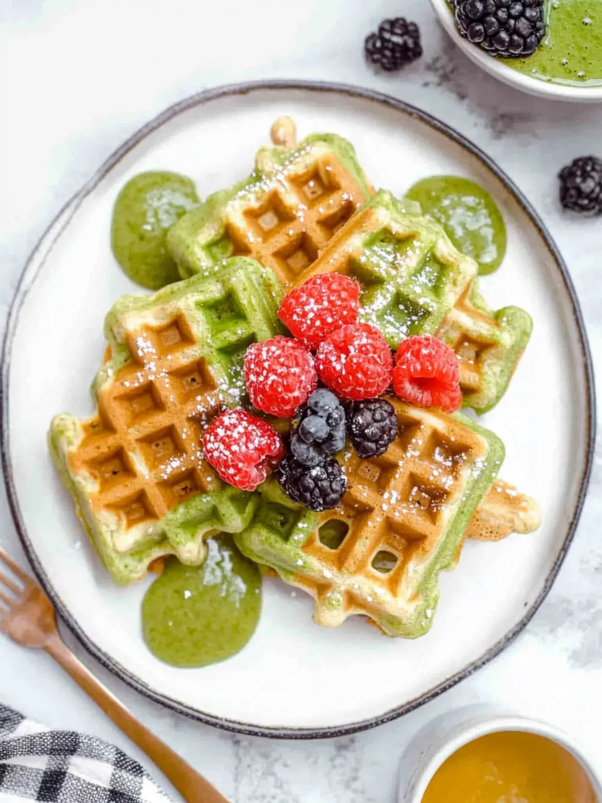 Delicious Oatmeal Green Smoothie Waffles for a Healthy Kick 2 Oatmeal Green Smoothie Waffles