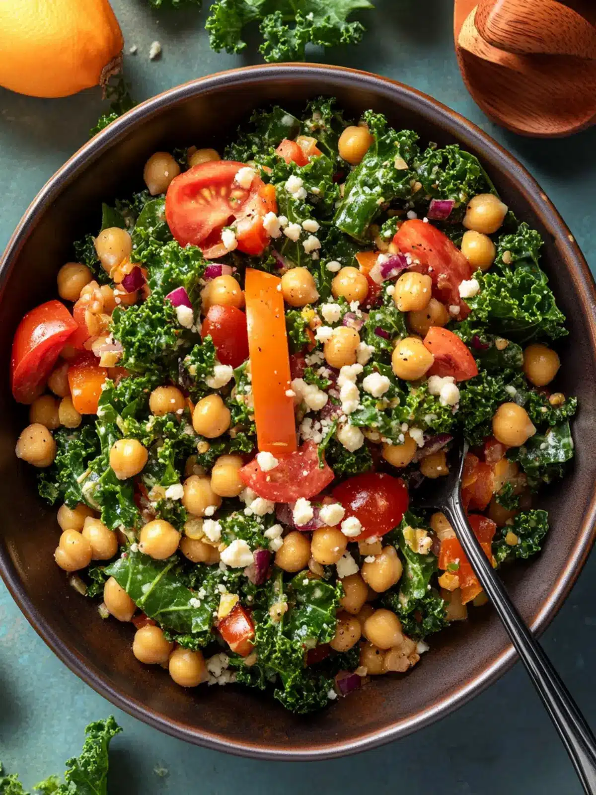 Zesty Kale Chickpea Salad for Easy Healthy Meals 3 Kale Chickpea Salad