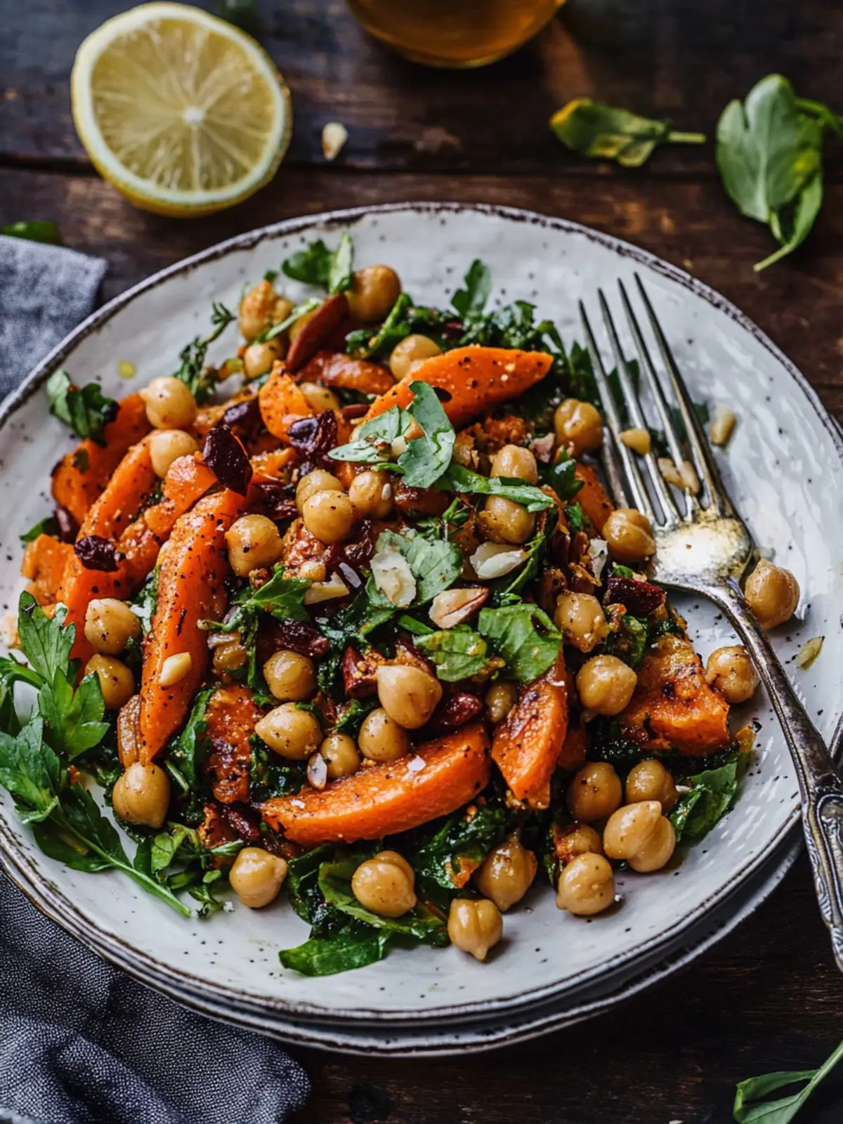 Savory Roasted Moroccan Carrot Salad with Chickpeas Delight 4 Roasted Moroccan Carrot Salad with chickpeas