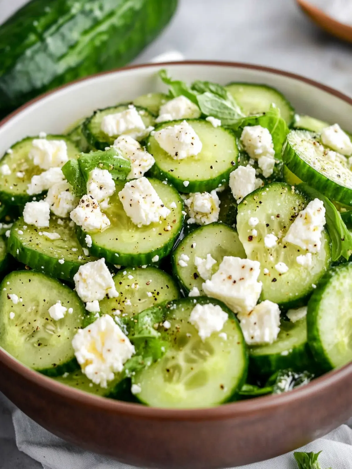 Refresh Your Day with this Zesty Cucumber Feta Salad 2 Cucumber Feta Salad