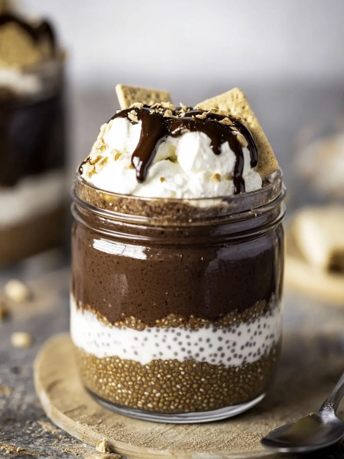 Decadent Chocolate S mores Chia Pudding You ll Love 4 Chocolate S mores Chia Pudding