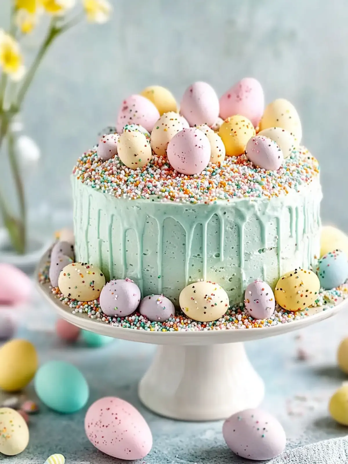 Delightful Easter Cake with Pastel Blue Buttercream Magic 3 Easter Cake!