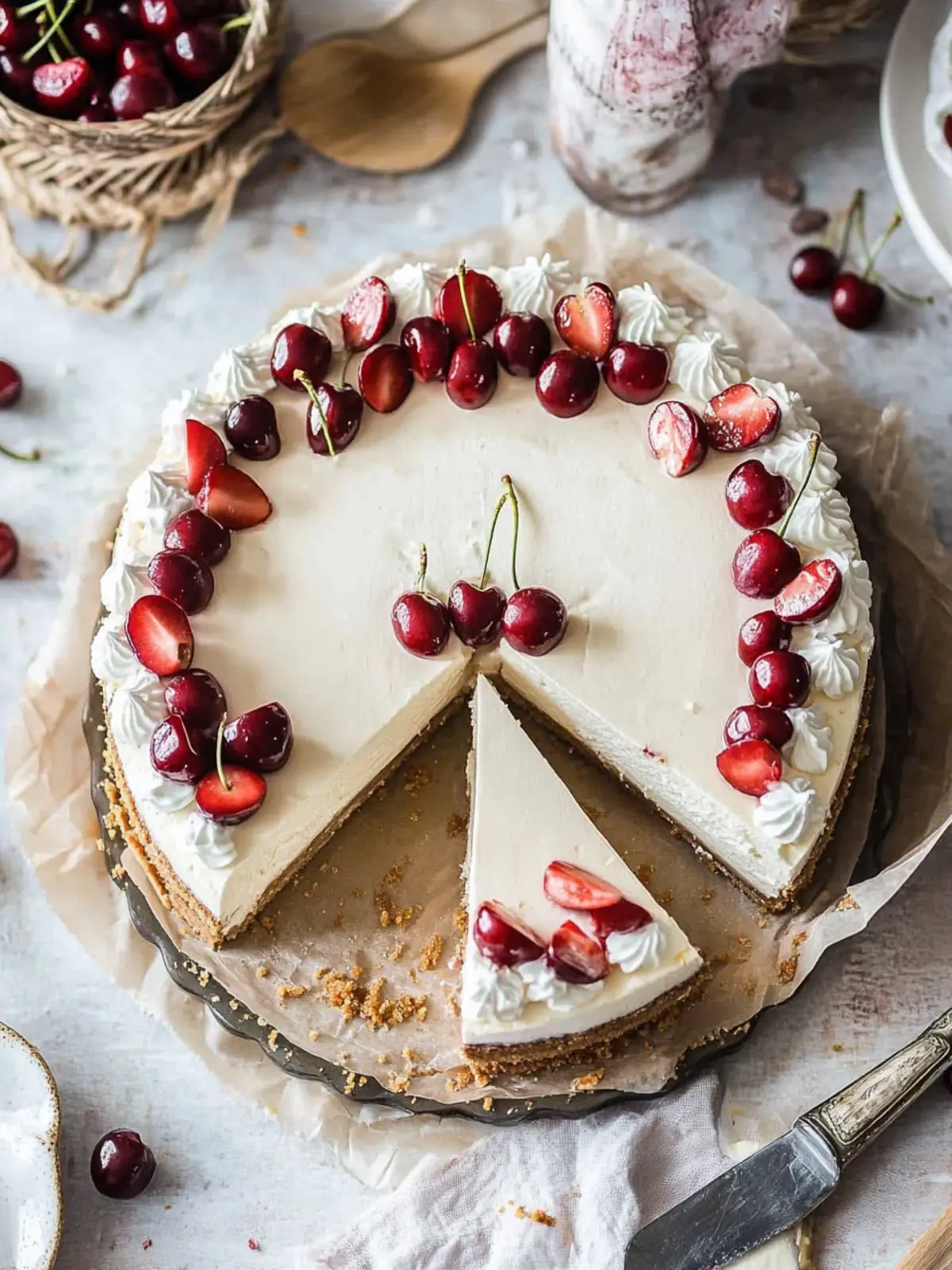 Ultimate White Chocolate Cherry Cheesecake You ll Love 2 White Chocolate Cherry Cheesecake