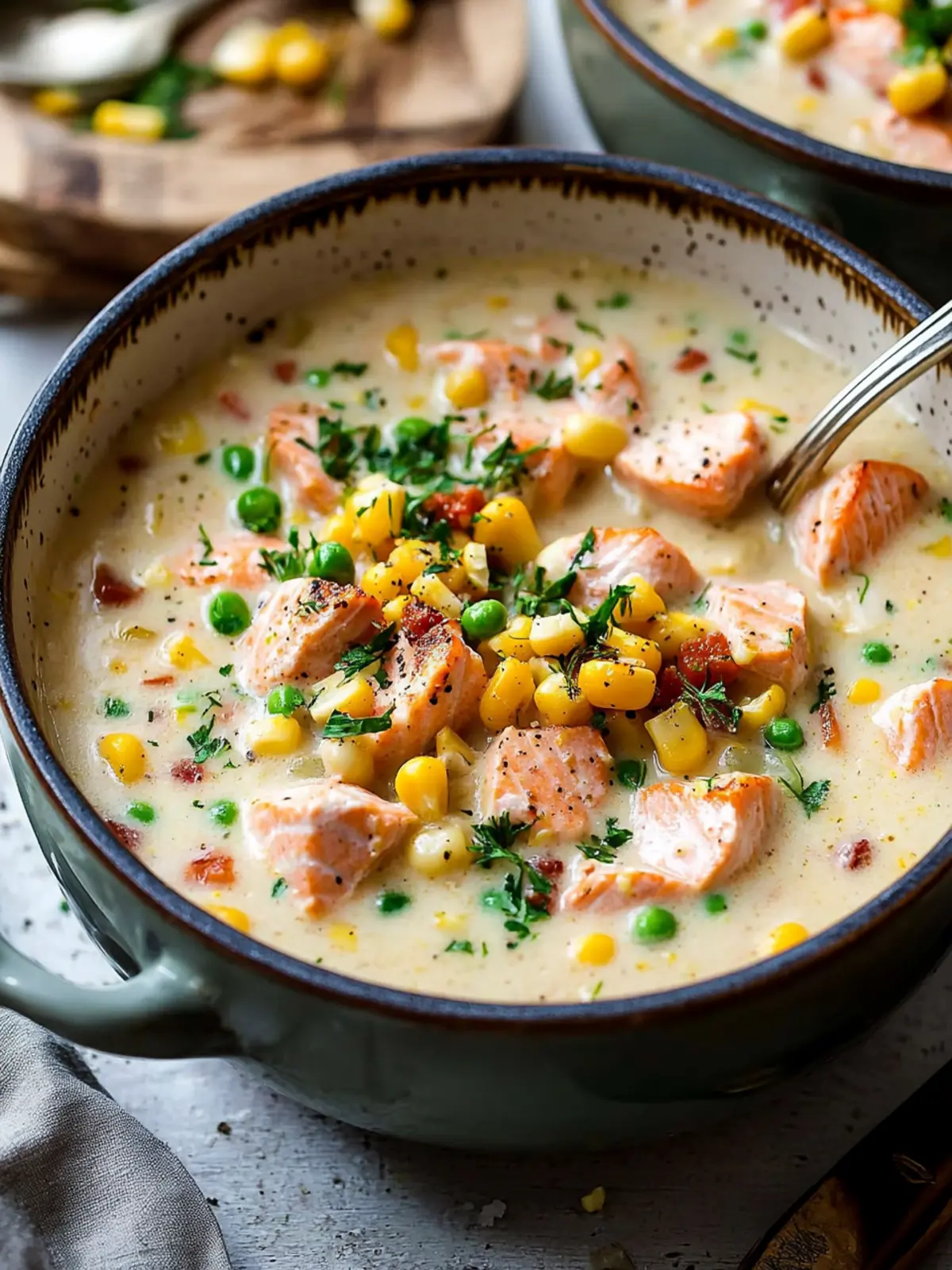 Cozy Up with Homemade Salmon Corn Chowder Delight 3 Salmon Corn Chowder