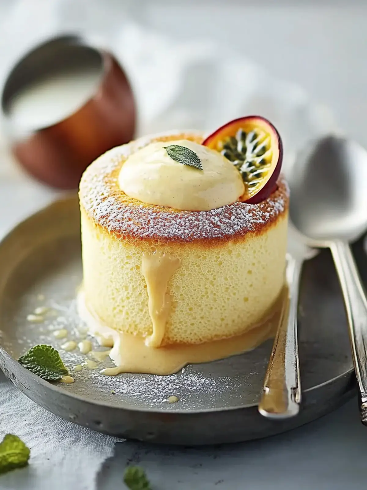 Guillaume Brahimi s Passionfruit Soufflés with Vanilla Anglaise Delight 3 Guillaume Brahimi s passionfruit soufflés with vanilla anglaise