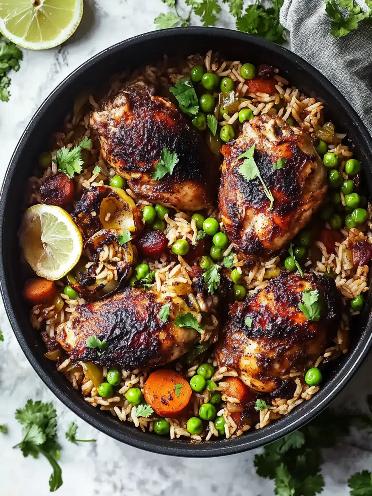 One-Pot Jerk Chicken with Rice & Peas: Flavorful Comfort Awaits 3 One-Pot Jerk Chicken with Rice & Peas